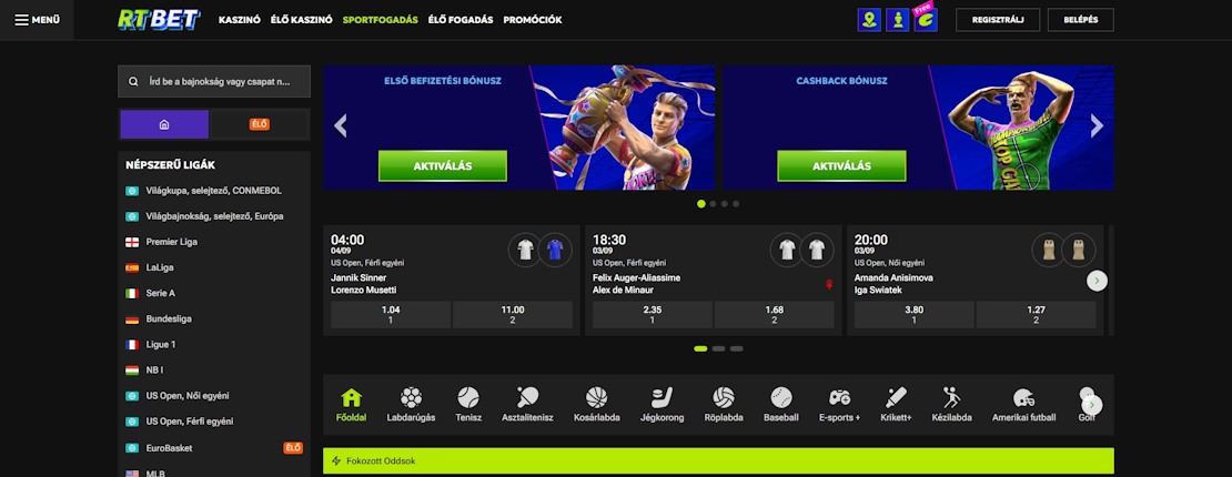 RTbet sportfogadás